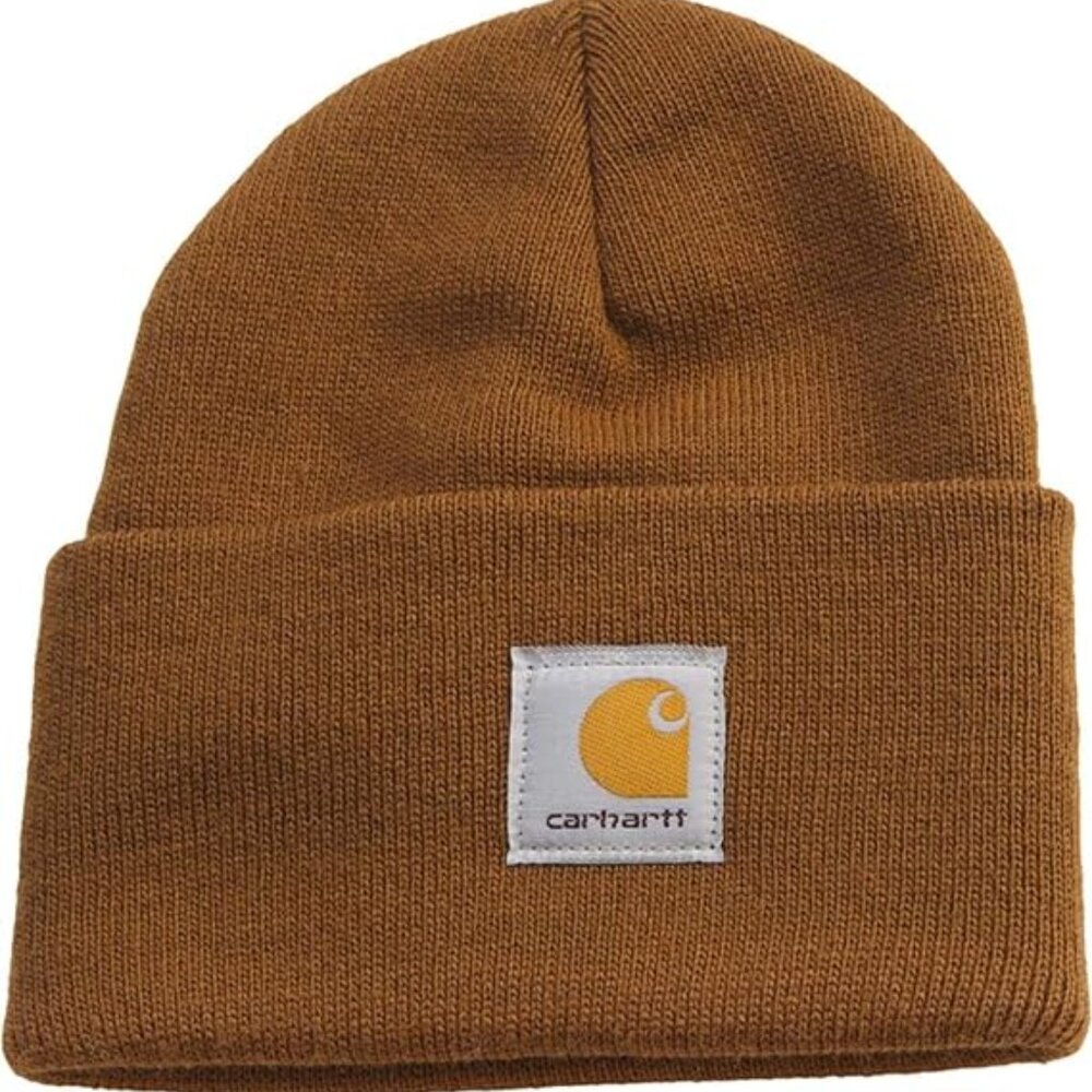 Brown Unisex Carhartt Men's‎ Knit Cuffed Beanie Hat Winter Cap for Men and Women